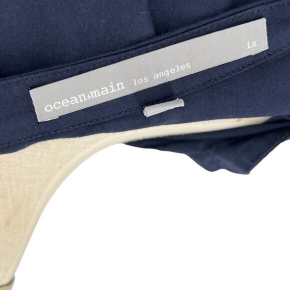 Ocean + Main Easy Cotton Caftan Dress‎ Navy Blue Plus Size 1X - Picture 14 of 16